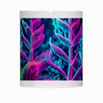 Spring Flower Neon Wallpaper White Mug Center