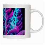 Spring Flower Neon Wallpaper White Mug Right