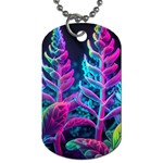 Spring Flower Neon Wallpaper Dog Tag (Two Sides) Back