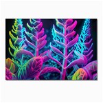 Spring Flower Neon Wallpaper Postcards 5  x 7  (Pkg of 10) Front