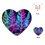 Spring Flower Neon Wallpaper Playing Cards Single Design (Heart) Front