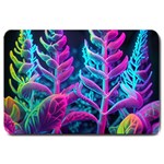 Spring Flower Neon Wallpaper Large Doormat 30 x20  Door Mat