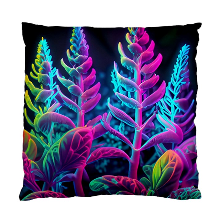 Spring Flower Neon Wallpaper Standard Cushion Case (One Side)