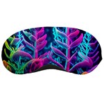 Spring Flower Neon Wallpaper Sleep Mask Front