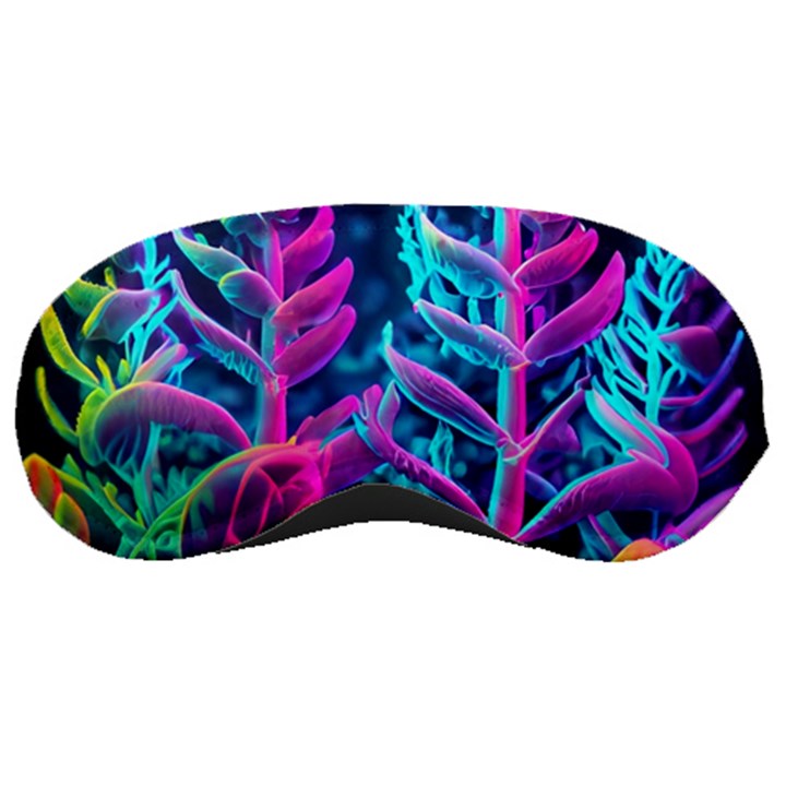 Spring Flower Neon Wallpaper Sleep Mask