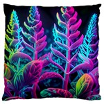 Spring Flower Neon Wallpaper Large Cushion Case (Two Sides) Front