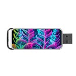 Spring Flower Neon Wallpaper Portable USB Flash (Two Sides) Front