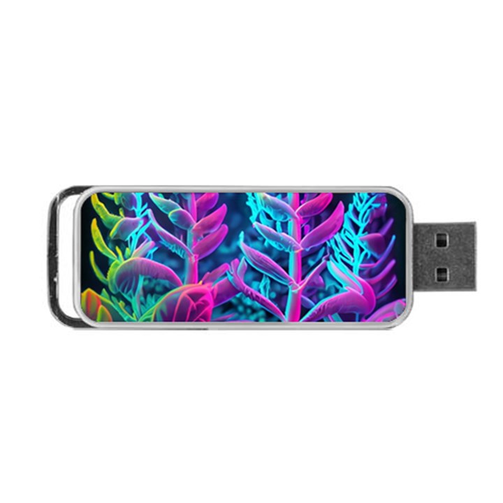 Spring Flower Neon Wallpaper Portable USB Flash (Two Sides)