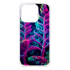 Spring Flower Neon Wallpaper Iphone 14 Pro Tpu Uv Print Case by Cemarart