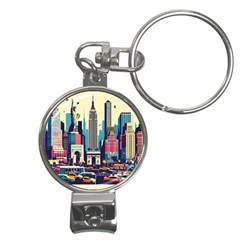 Skyscrapers City Usa Nail Clippers Key Chain