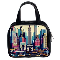 Skyscrapers City Usa Classic Handbag (two Sides) by Cemarart