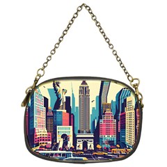 Skyscrapers City Usa Chain Purse (one Side) by Cemarart