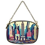 Skyscrapers City Usa Chain Purse (Two Sides) Back