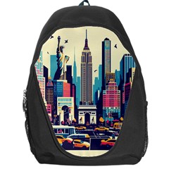 Skyscrapers City Usa Backpack Bag by Cemarart