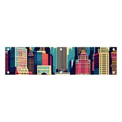 Skyscrapers City Usa Banner And Sign 4  X 1  by Cemarart