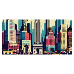 Skyscrapers City Usa Banner And Sign 6  X 3  by Cemarart