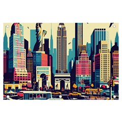 Skyscrapers City Usa Banner And Sign 6  X 4  by Cemarart