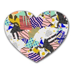 Digital Paper Scrapbooking Abstract Heart Mousepad by Cemarart