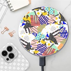 Digital Paper Scrapbooking Abstract Wireless Fast Charger(white) by Cemarart