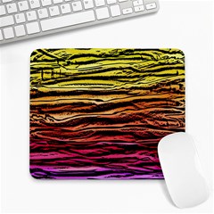 Rainbow Wood Digital Paper Pattern Large Mousepad by Cemarart