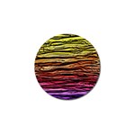 Rainbow Wood Digital Paper Pattern Golf Ball Marker (4 pack) Front