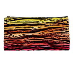 Rainbow Wood Digital Paper Pattern Pencil Case by Cemarart