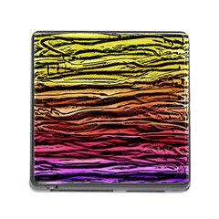 Rainbow Wood Digital Paper Pattern Memory Card Reader (square 5 Slot) by Cemarart