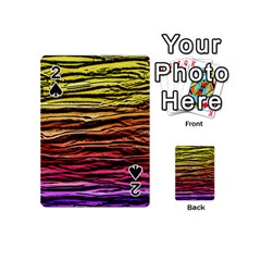 Rainbow Wood Digital Paper Pattern Playing Cards 54 Designs (mini) by Cemarart