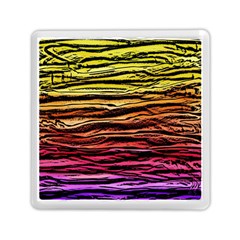 Rainbow Wood Digital Paper Pattern Memory Card Reader (square) by Cemarart