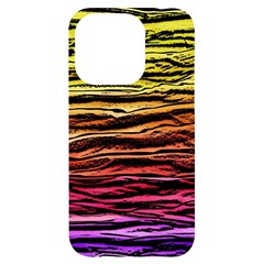 Rainbow Wood Digital Paper Pattern Iphone 14 Pro Black Uv Print Case by Cemarart