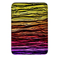 Rainbow Wood Digital Paper Pattern Rectangular Glass Fridge Magnet (4 Pack) by Cemarart