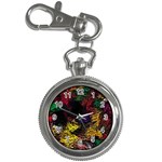 Floral Patter Flowers Floral Drawing Key Chain Watches Front