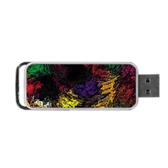 Floral Patter Flowers Floral Drawing Portable Usb Flash (one Side) by Cemarart