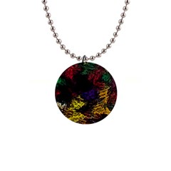 Abstract Painting Colorful 1  Button Necklace by Cemarart