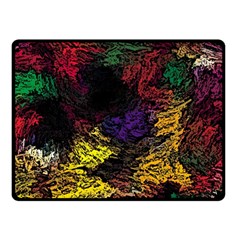 Abstract Painting Colorful Two Sides Fleece Blanket (small) by Cemarart