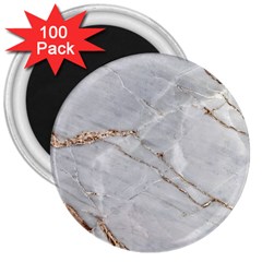 Gray Light Marble Stone Texture Background 3  Magnets (100 Pack) by Cemarart