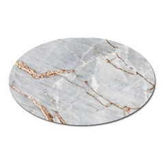 Gray Light Marble Stone Texture Background Oval Magnet by Cemarart