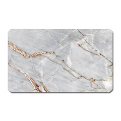 Gray Light Marble Stone Texture Background Magnet (rectangular) by Cemarart