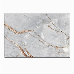 Gray Light Marble Stone Texture Background Postcard 4 x 6  (pkg Of 10) by Cemarart