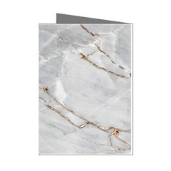 Gray Light Marble Stone Texture Background Mini Greeting Cards (pkg Of 8) by Cemarart