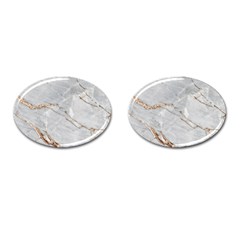 Gray Light Marble Stone Texture Background Cufflinks (oval) by Cemarart