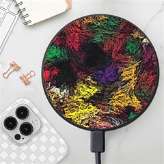 Floral Patter Flowers Floral Drawing Wireless Fast Charger(black) by Cemarart