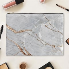 Gray Light Marble Stone Texture Background Cosmetic Bag (xl) by Cemarart