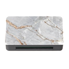 Gray Light Marble Stone Texture Background Memory Card Reader With Cf by Cemarart