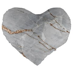 Gray Light Marble Stone Texture Background Large 19  Premium Heart Shape Cushions by Cemarart