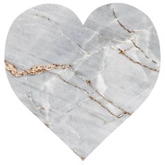 Gray Light Marble Stone Texture Background Wooden Puzzle Heart by Cemarart