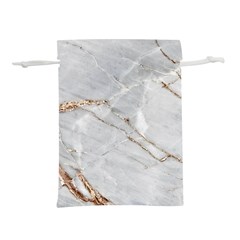 Gray Light Marble Stone Texture Background Lightweight Drawstring Pouch (l) by Cemarart