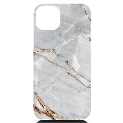 Gray Light Marble Stone Texture Background Iphone 14 Plus Black Uv Print Case by Cemarart