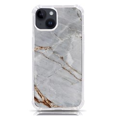 Gray Light Marble Stone Texture Background Iphone 14 Tpu Uv Print Case by Cemarart