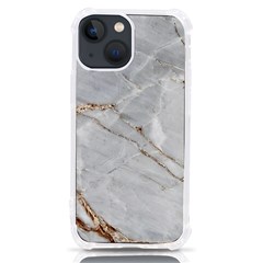 Gray Light Marble Stone Texture Background Iphone 13 Mini Tpu Uv Print Case by Cemarart